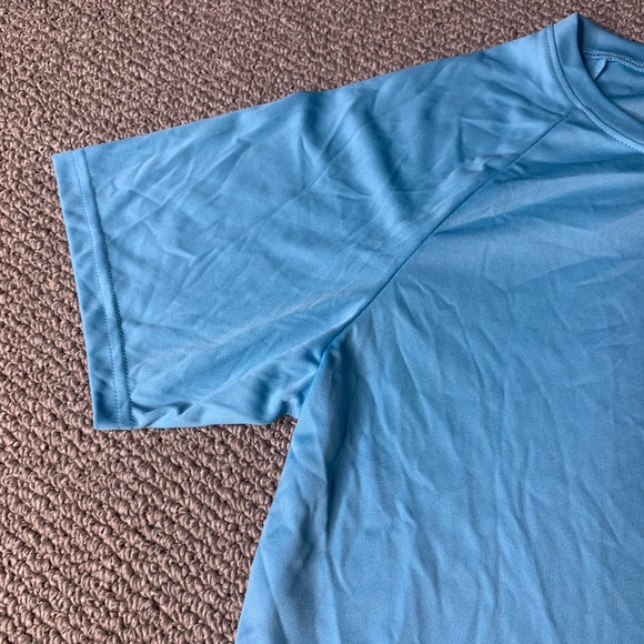 Trunks Surf & Swim Co. Mens Rash Guard Top Size Medium Blue Short Sleeve UPF 20+ - Picture 3 of 12